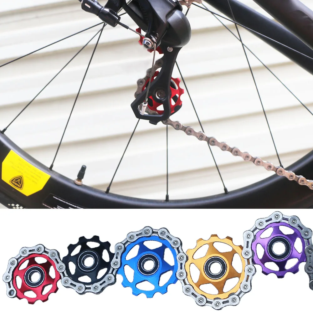 11t 13t mtb Fahrrad Schaltwerk Jockey Rad Stahl Lagers cheibe al7075 cnc Rennrad Führungs rolle Leerlauf 4mm 5mm 6mm Teile – Detail 2