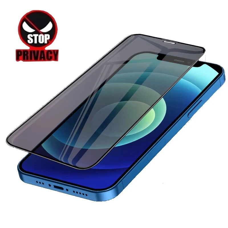 1-4PCS Black Privacy Screen Protector For iPhone 16 Pro Max Glass 15 14 13 12 11 Pro 16 15 14 8 7 6 6S Plus 7 8 XR XS XS Max