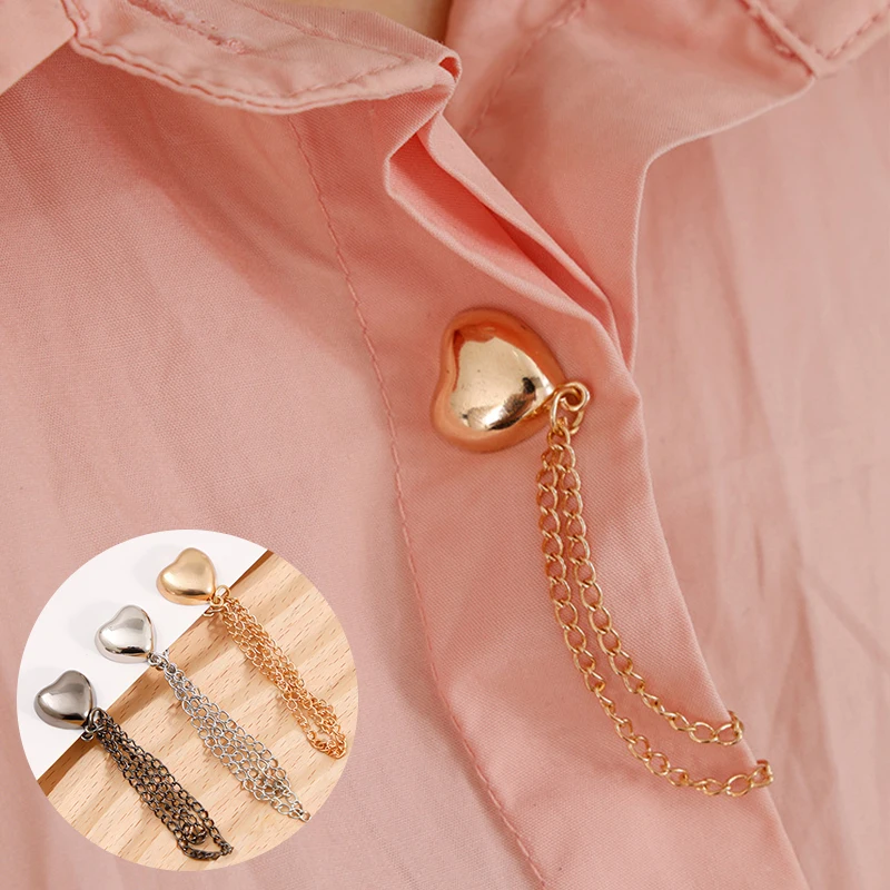 Magnetic Scarf Brooch With Tassel Chain Buckle Alloy Female Muslim Headscarf Hijabs Clips Boutonniere Pins Clothing Accessories