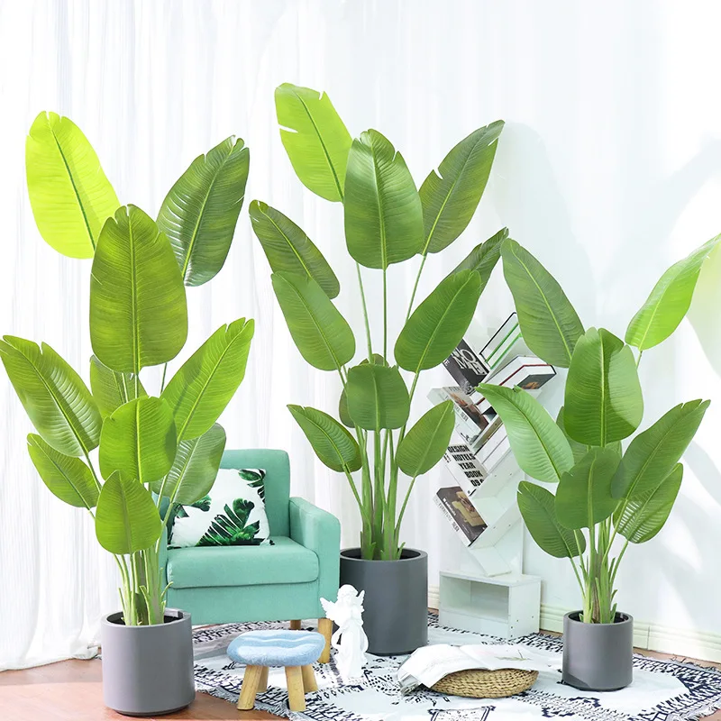 

2.2m Large Artificial Plants for Decoration Home Room Decor Strelitzia Reginae Aiton Fake Banana Tree Living Room Potted Plants