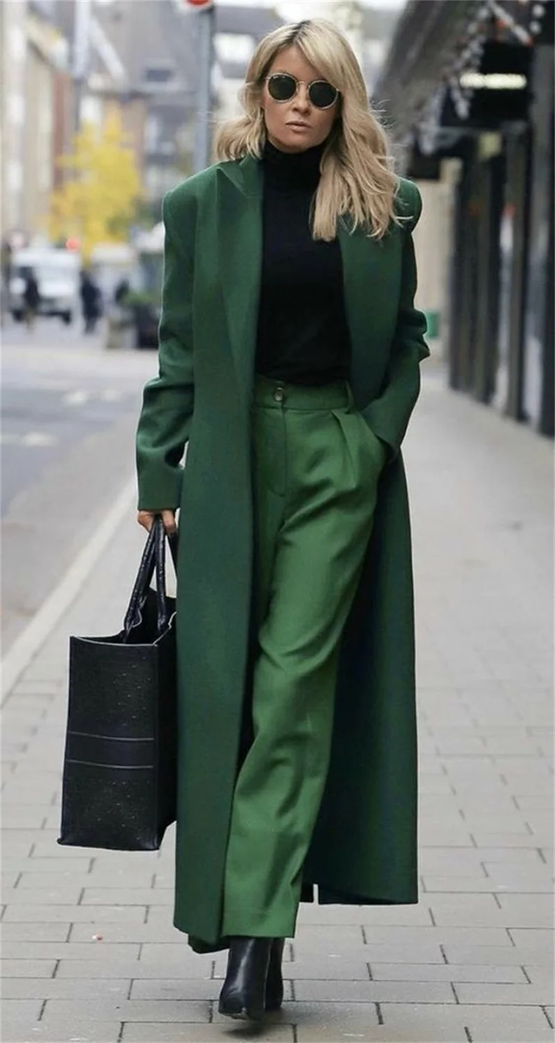 Women Overcoat Woolen Double Breasted Blazer Winter Warm Thick Jacket Fashion Streetwear Prom Made 1 Piece women overcoat