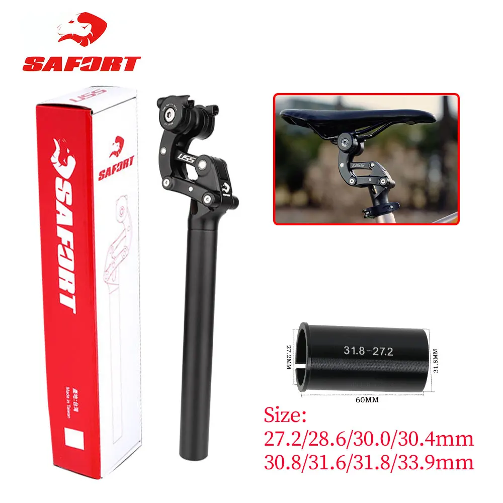 

SAFORT Shock Absorber Mountain Bicycle Seat Post 27.2 28.6 30.0 30.4 30.8 31.6 31.8 33.9mm Aluminum Alloy Suspension Seat Tube