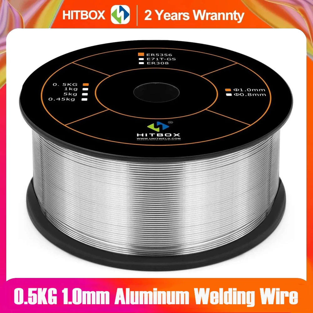 0.5kg 1.0mm Aluminum MIG Welding Wire ER5356 Universal For MIG Weldling Machine Spool Gun Soldering Welder Accessories HITBOX
