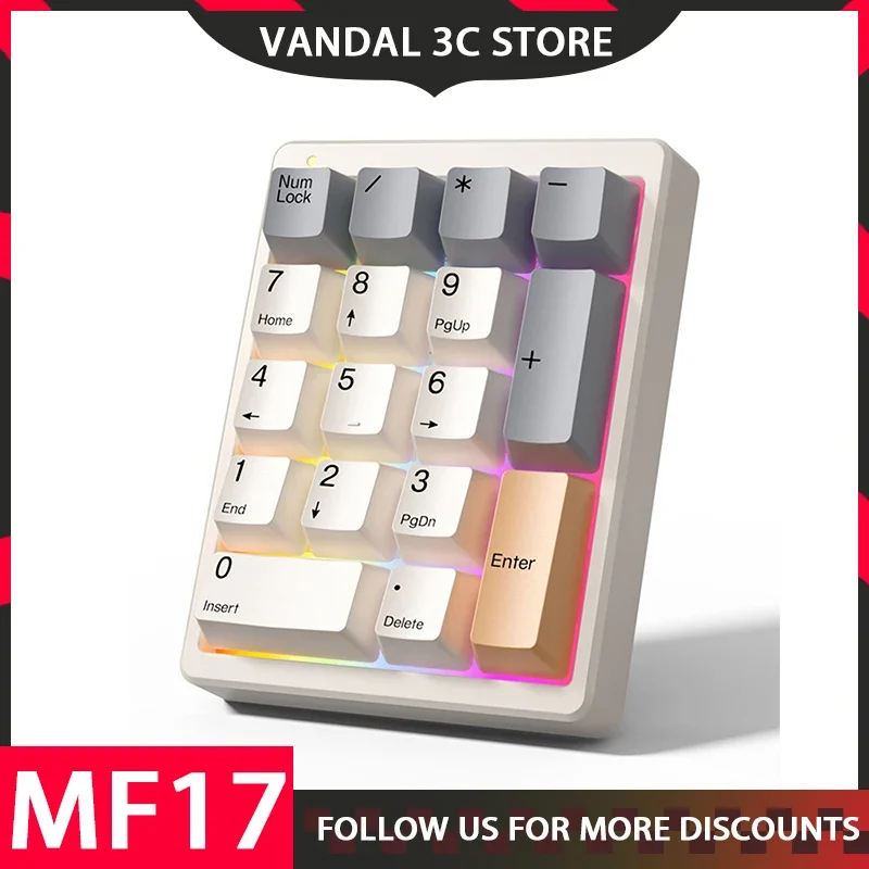 Magicforce 기계식 숫자 키패드, 핫 스왑 키패드, Pbt C타입 유선 키보드, 맥 게이머 사무실 선물, Mf17, 17 키 