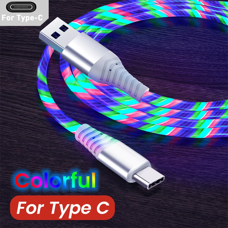 Illuminated Fast-Charge LED Cable – 2M Flowing Streamer
