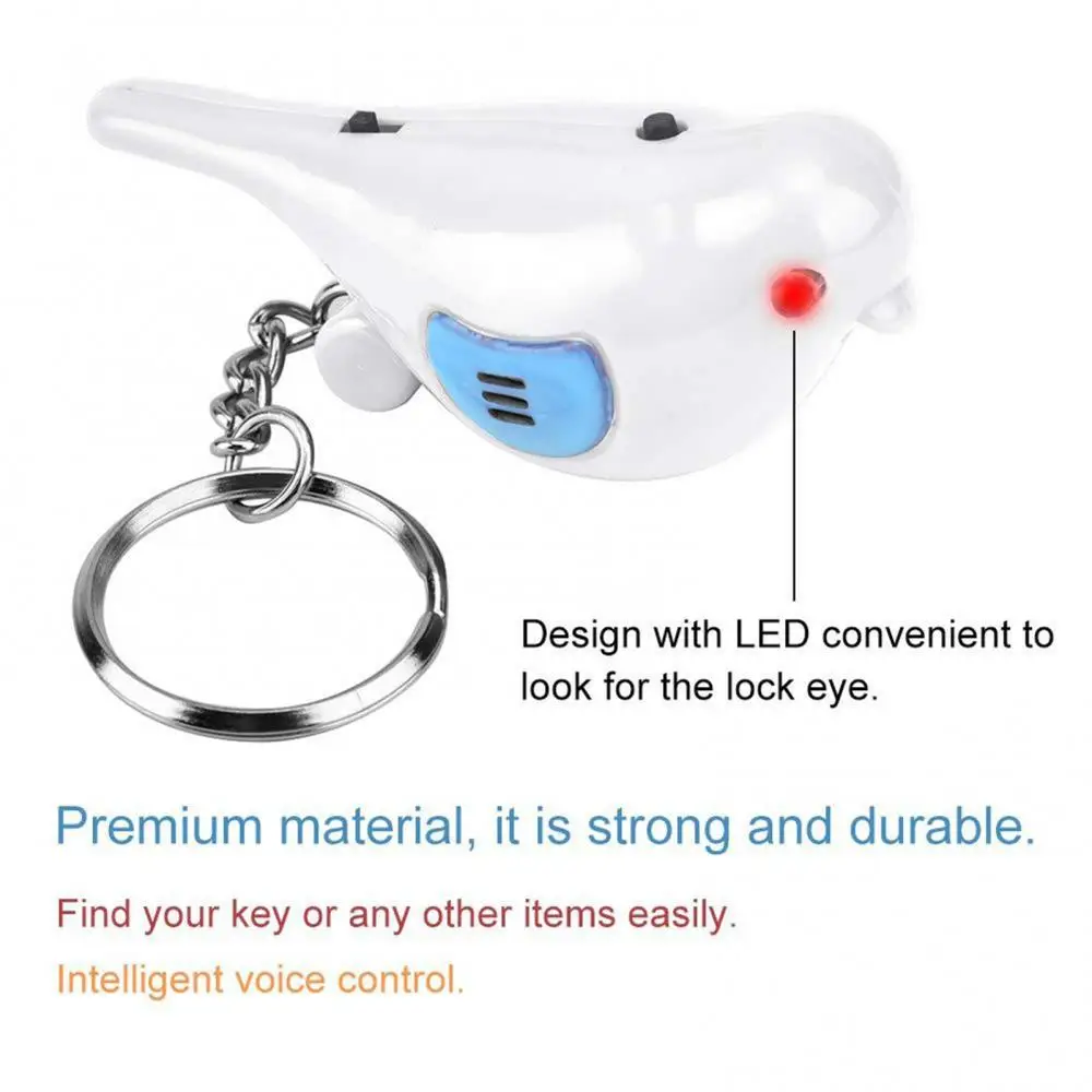 LED Whistle Key Finder Flashing Beeping Sound Control Alarm Anti-Lost Key Locator Finder Tracker Camping Survival Keyring