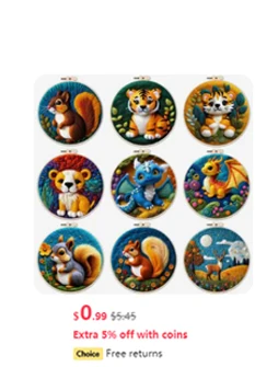 Description Picture 2 of itemAnimal Pattern Diy Wool Felting Painting With Embroidery Frame Creative Wool Painting Diy Needle Felt Flowers For Home Decors