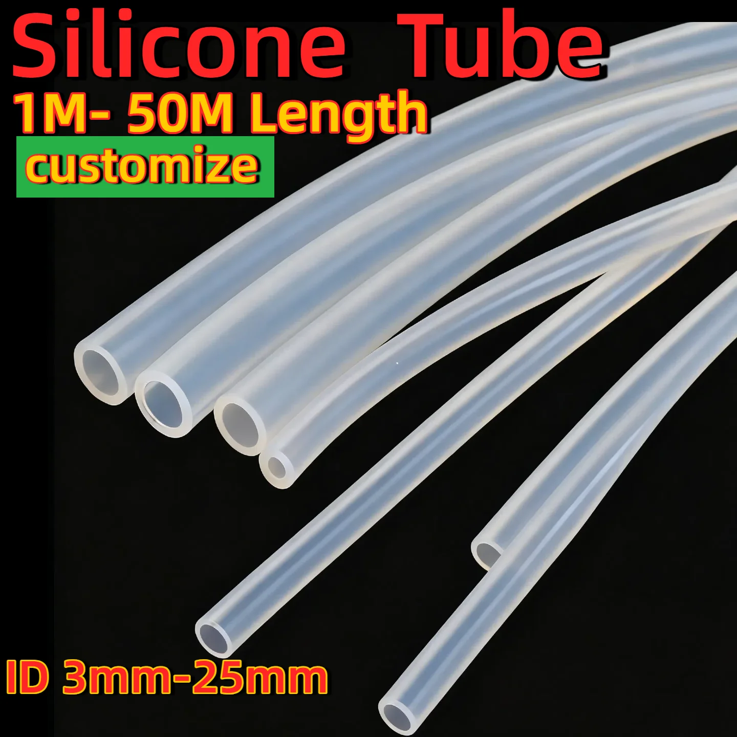 도매 식품 등급 수족관용 투명 연동 펌프 2mm-30mm 외경 맞춤형 실리콘 고무 튜브 호스 파이프 부드러운 직경의 유연한 튜브