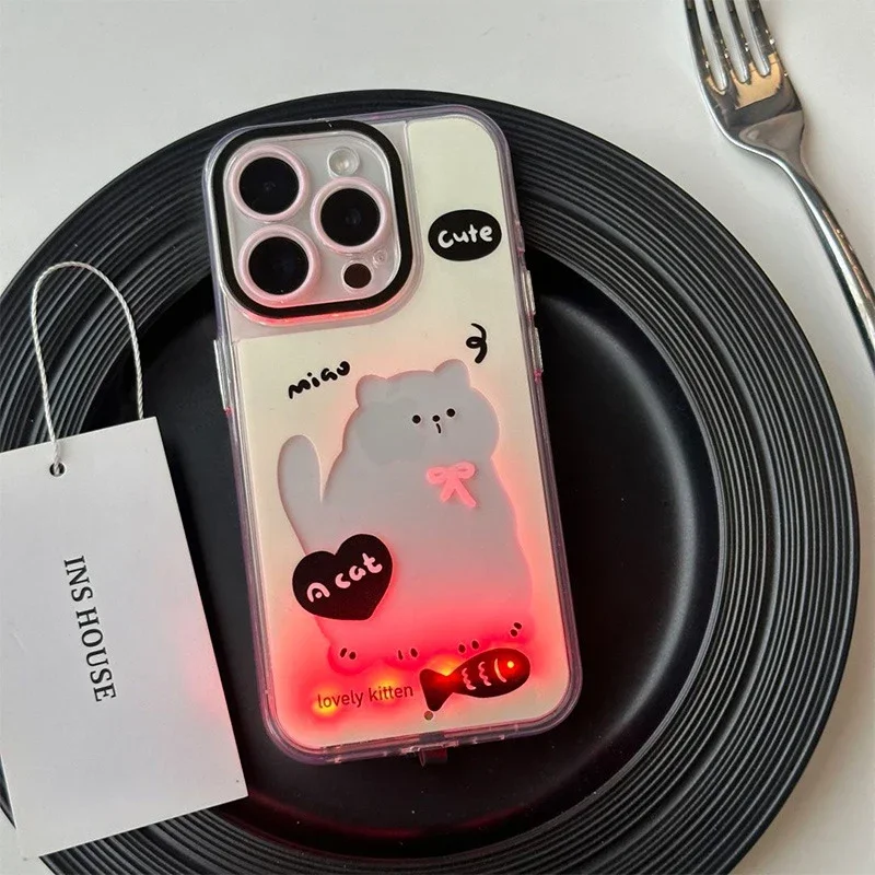 LED Glow Anti-Drop Protective Phone Case with Luminescence Night Light