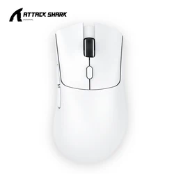 Attack Shark R1 High-Precision Wireless Gaming Mouse with Tri-Mode Connectivity (White)