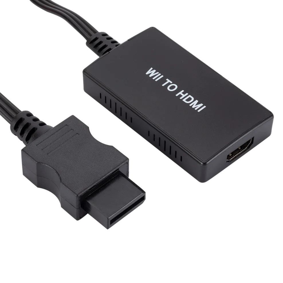 

10Pcs/Lot 720P/1080P WII to HDMI-Compatibility Converter With Cable And With 3.5MM Jack Audio For HDTV Monitor Display Projector