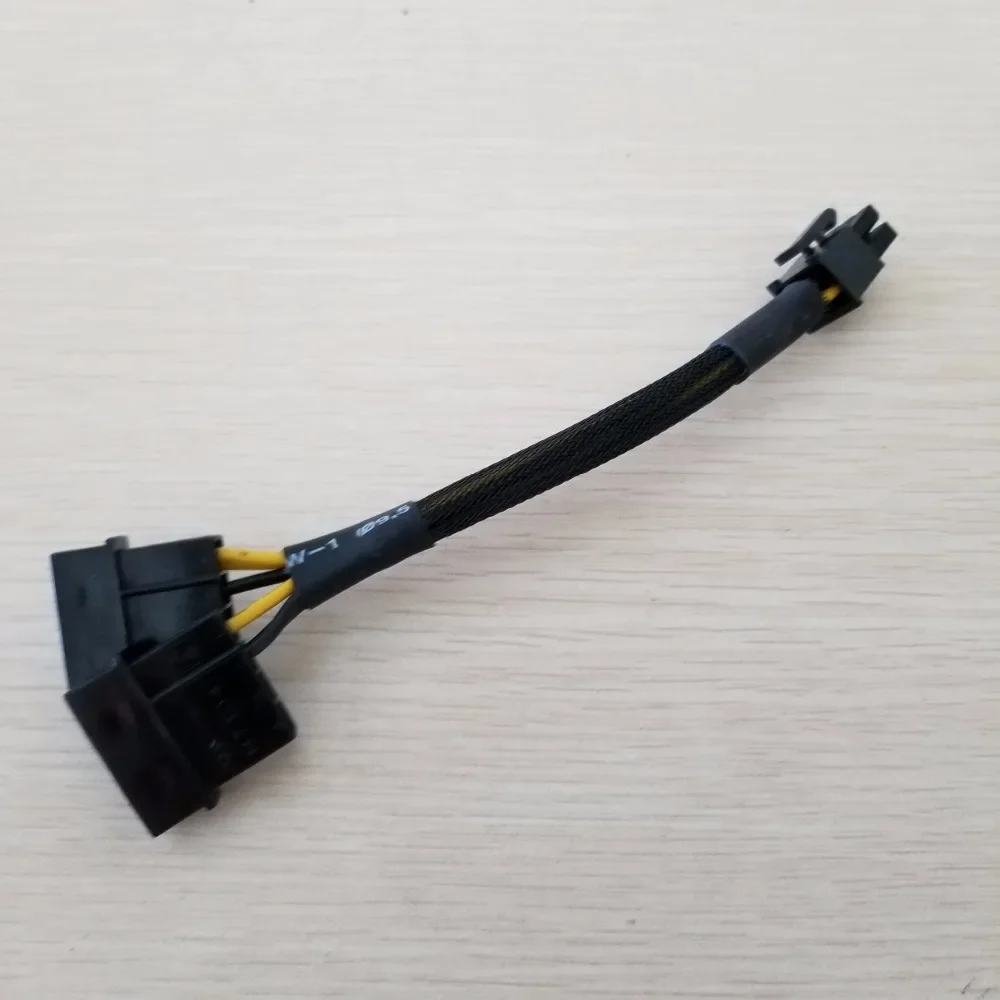 Dual 4Pin IDE Molex to PCI-E Graphics Video Display Card 6Pin Power Supply Sleeved Cable Cord 18AWG Wire 20cm for PC Deskt s7 s9 to triple 3x pci e pcie pci express 6pin graphic card splitter power cable cord for btc miner machine 12awg 18awg