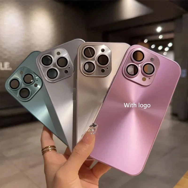 

Hyun Ultra Thin Matte Phone Case for IPhone 14 12 13 11 Pro Max XS XR Shockproof Back Cover Coque Metal Stand Silicone