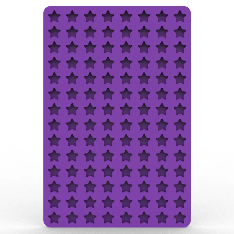 Multicavity Silicone Mold for Baking and Candy Making - Heart & Star Shapes