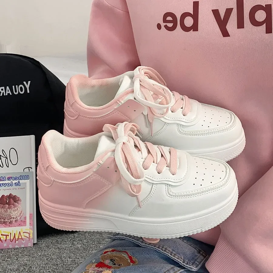 Thick soled versatile student women's Instagram trend for spring and summer 2025 new girls' board shoes casual sports shoes 3