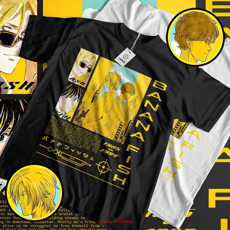 Banana Fish T Shirt Eiji Okumura and Ash Lynx Manga Characters