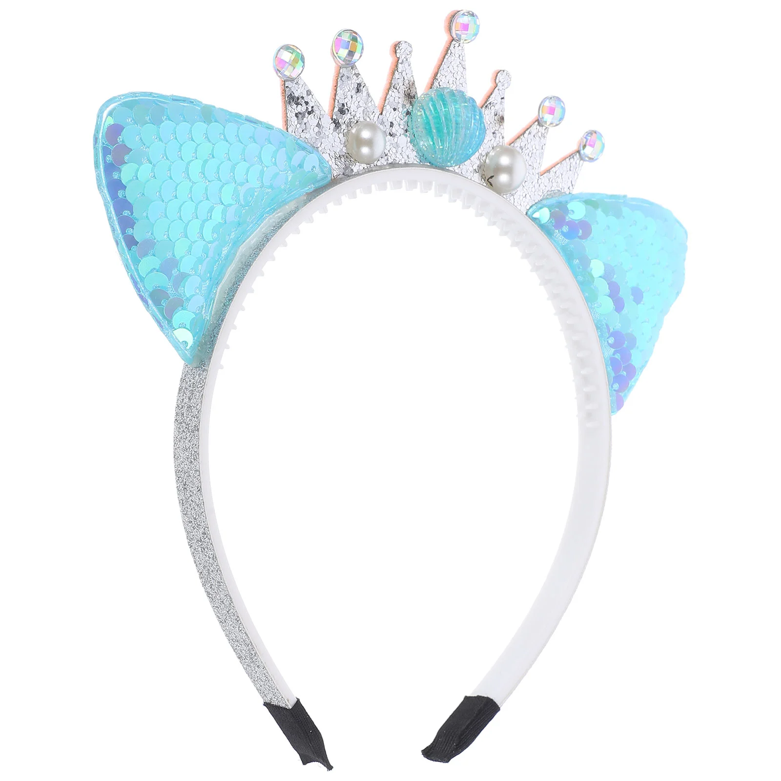 

Frcolor Cat Ears Cat Decorations Sequin Cat Ear Headband Glitter Cat Headbands Glitter Hair Metal Hoop Shiny Hairbands