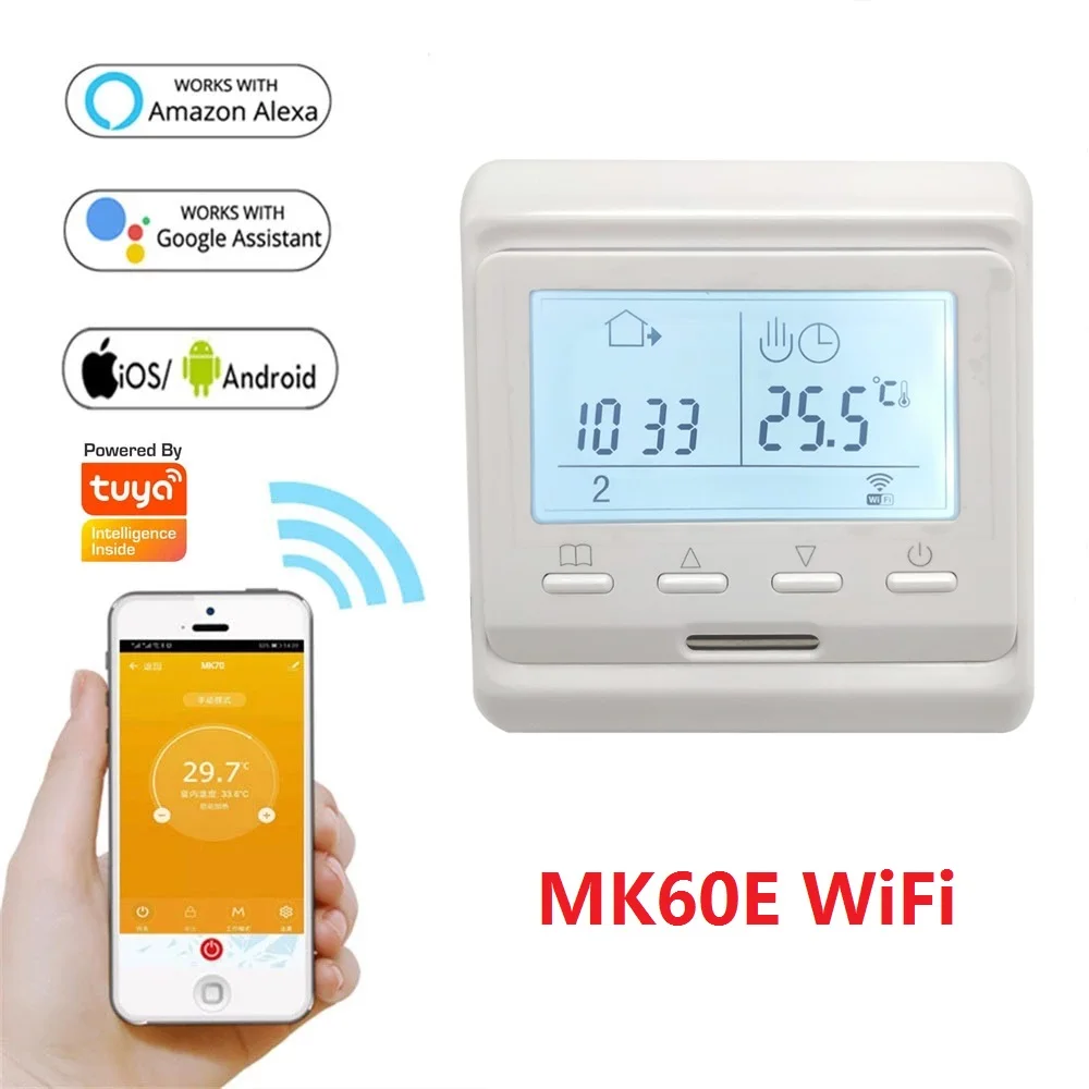 MINCO HEAT โปรแกรม Tuya สมาร์ท WiFi Thermostat เครื่องทําความร้อนไฟฟ้าอุณหภูมิพื้นอุ่น Controller 1