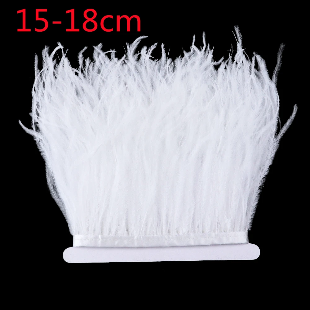 6-18CM Natural White Black Ostrich Feathers Trim Wedding Dress Clothing Accessories Party Decoration Plume Fringe ostrich feathers,natural feathers