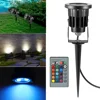 8W Mini AC 85-265V IP65 Waterproof RGB LED Lawn Spotlight Lights 24 Keys Remote Lamps Garden Outdoor Landscape Lighting GO-L03 1