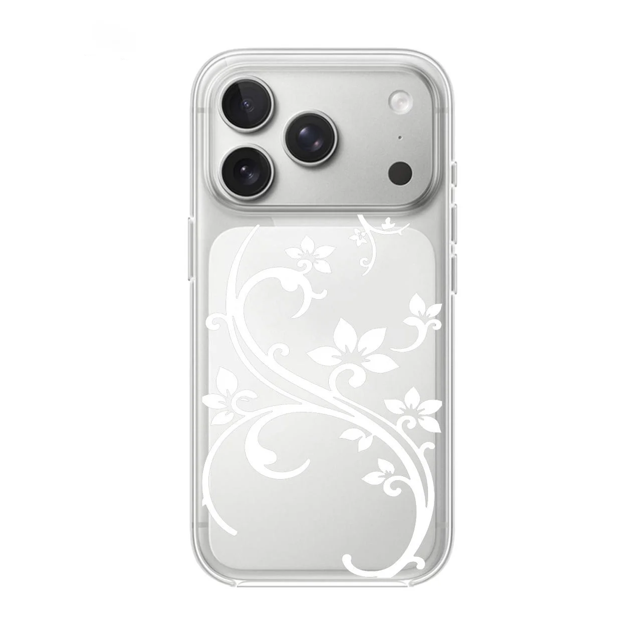 Elegant Art Flower Shockproof Transparent Phone Case Cover