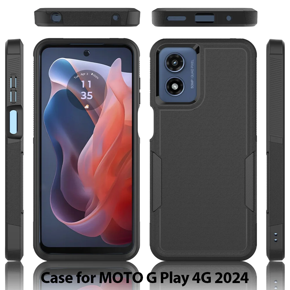 Durable Dual-Layer Shockproof Phone Case with Screen Protector