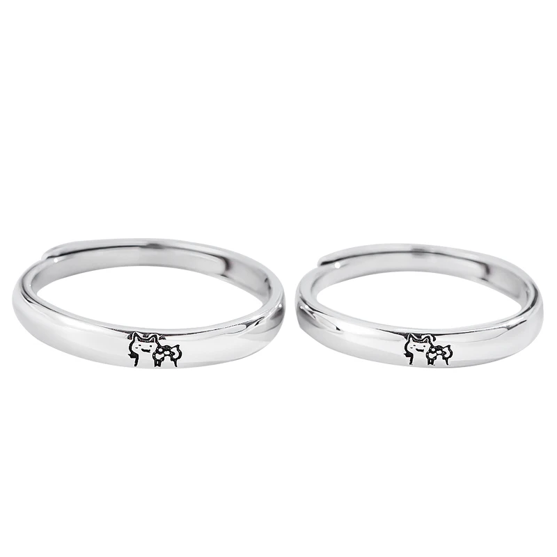 

S925 sterling silver personality men and women ring temperament lovers jewelry