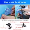 220V Electric Inflatable Pump Quick Air Filling Compressor With 3 Nozzles For Car Camping Life Buoy Boat Cushion Home Use 4
