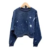 NIGO LP Women's Men's Spring And Autumn High Street Old Graffiti Cotton Round Neck Long Sleeve Short Sweatshirt #nigo61427 6
