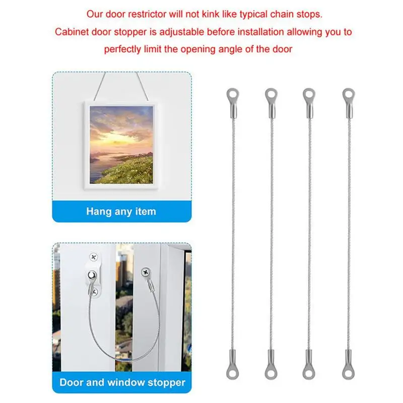 Cabinet Door Limiter Stainless Steel Door Connection Limiter Sturdy Restraint Accessories for Kitchen Wardrobe Bathroom