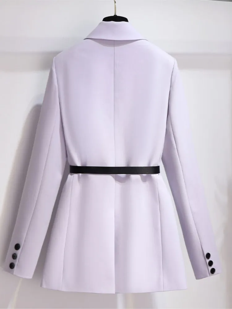 Purple Suit Jacket women's 2024 Spring Autumn Fashion New Korean Version Loose Casual all-match Suit Top