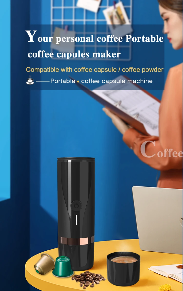 Macchina per caffè Espresso portatile-20 Bar di pressione, riscaldamento  rapido-USB tipo-C ricaricabile-compatibile con caffè macinato e cialde NS -  AliExpress