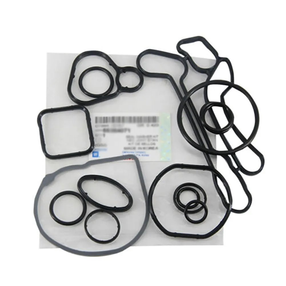 15Pcs Engine Oil Cooler Repair Kit Gasket Seal Full Suit Heat Exchanger Gaskets 55354071 55571687 for Chevrolet Aveo Cruze oil cooler kit oil cooler gasket