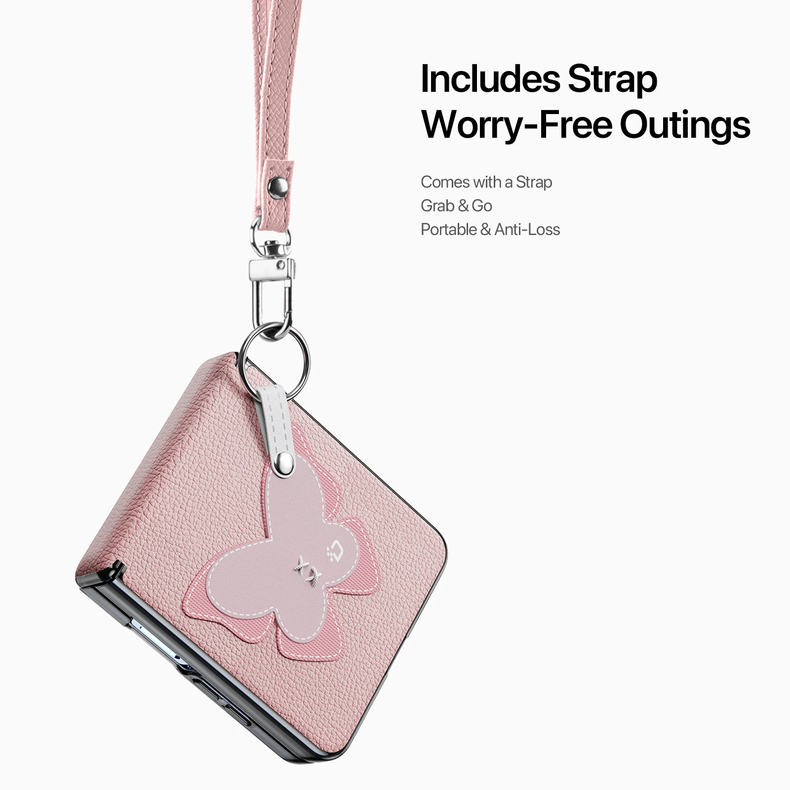 DUX DUCIS Ultra-Thin Leather Flip Case with Shockproof Full-Body Protection & Lanyard Design