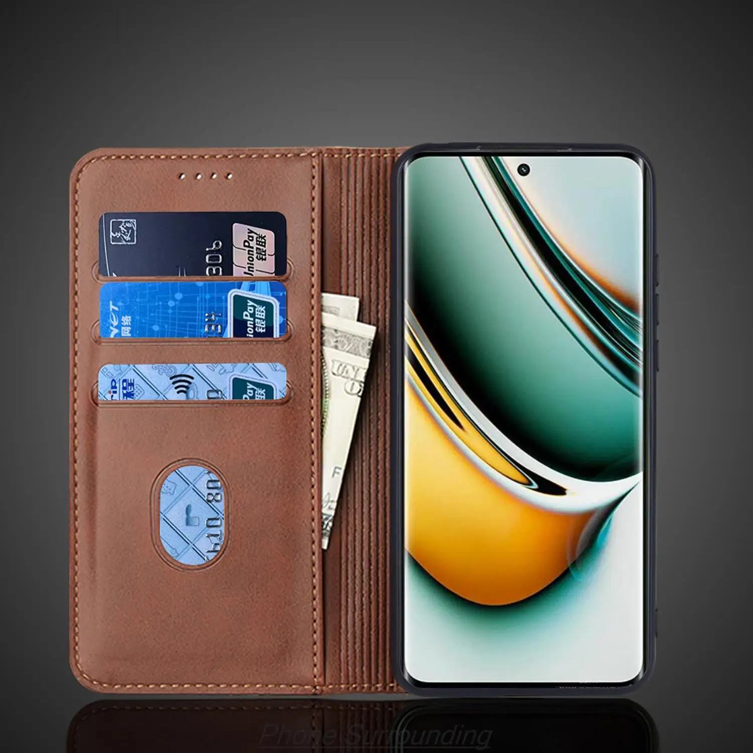 OPPO Realme11 Pro / Realme 11 Pro + 플립 케이스 카드 홀더 홀스터 지갑 케이스 Fundas Coque 용 자기 매력 가죽 케이스