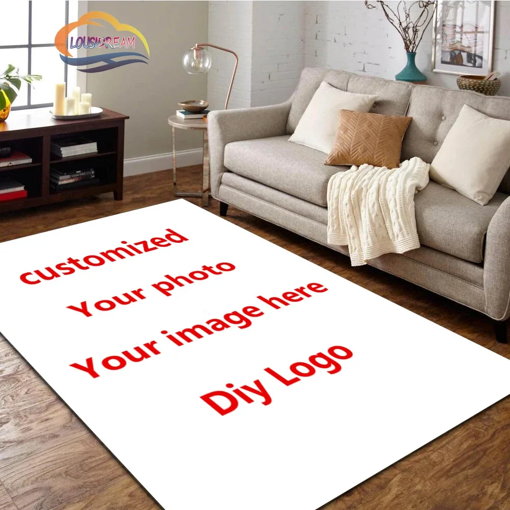 Personalized Customize Photo Brand Image Carpet for Living Room Bedroom Rug Kitchen Unslip Floor Mat Alfombra Birthday gift
