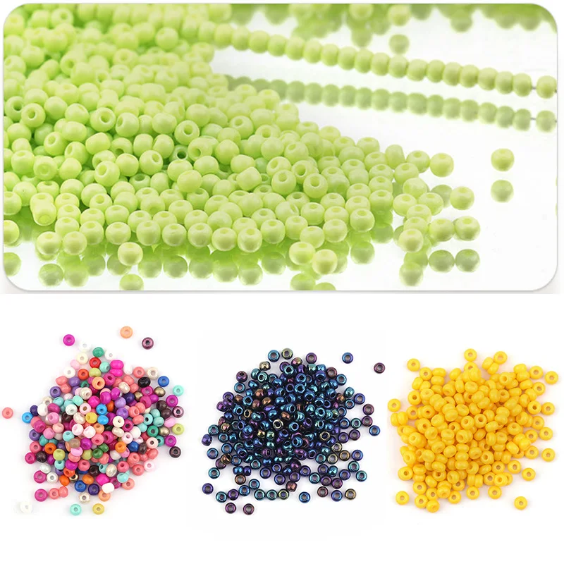 

500pcs 3.0mm Solid Color Glass Seed Beads 8/0 Uniform Round Spacer For DIY Handmade Jewelry Bracelet Necklace Craft Making