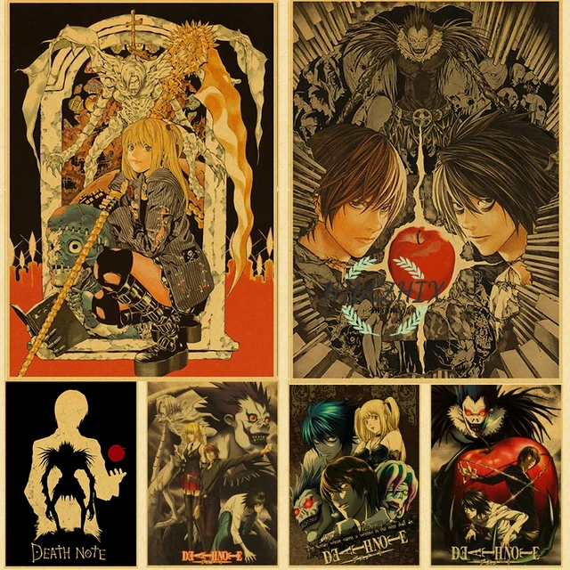 Série de anime clássico nota de morte cartazes retro kraft papel cartaz bar  decoração da sala pintura arte adesivo de parede imagem - AliExpress