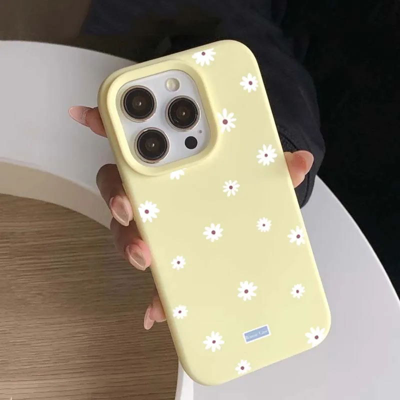 Charming Daisy Flower Shockproof Silicone Phone Case