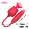 Rose Vibator Toy Clitoris Sucker Vibrator for Women Telescopic Vibrating Egg Clit Vacuum Stimulator Vibrator Sex Toys for Adult 1