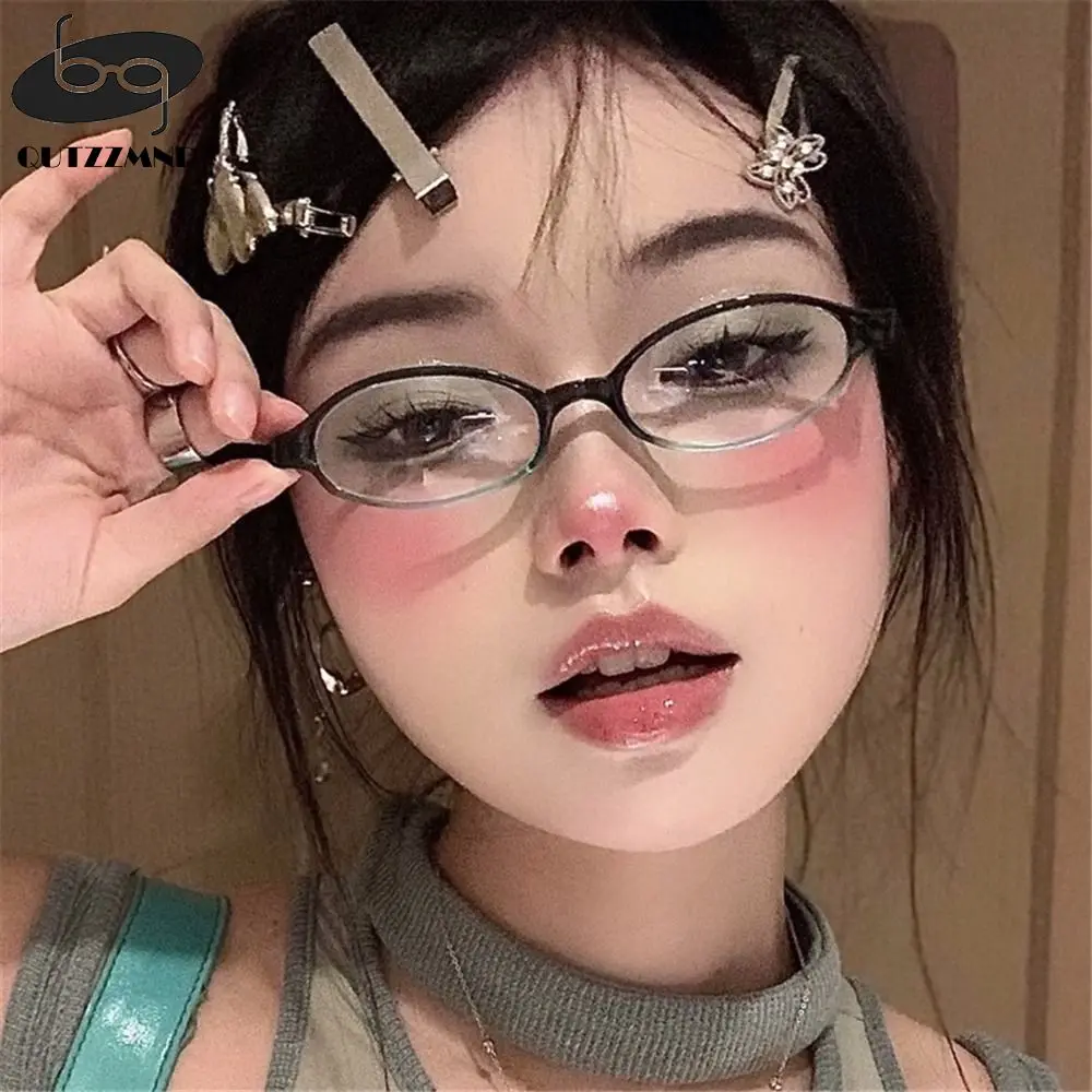 

Small Oval Frame Decorative Computer Glasses Y2K Eyewear Japan Girl Glasses Frame INS Style No Makeup Plain Glasses for Women