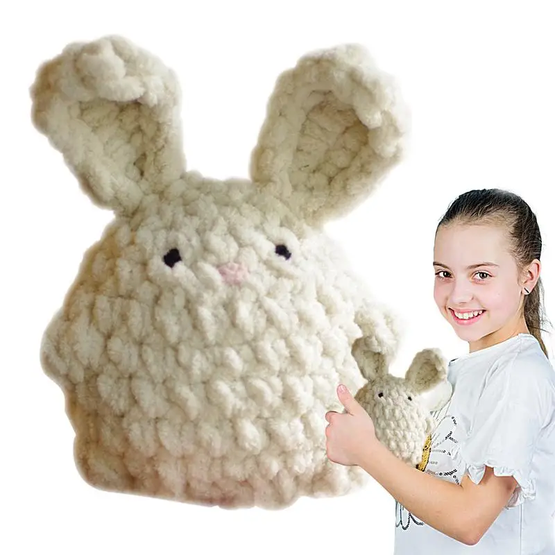 

Crochet Bunny Plush Crochet Lovely Bunny Toy Handcrafted Funny Soft Lovely Exquisite Vivid Detail Knitted Plush Bunny For Babies