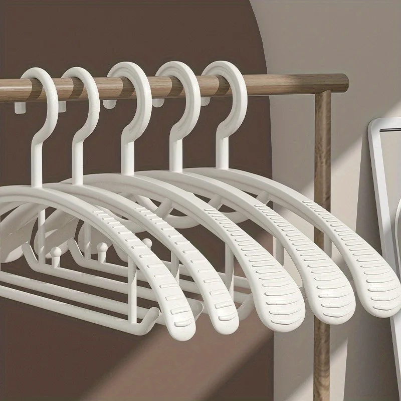 Clothes Hanger Wide Shoulder Household Clothes Hanger Hot Selling Non-Slip Clothes Hanger Multifunctional White Clothes Hanger 4