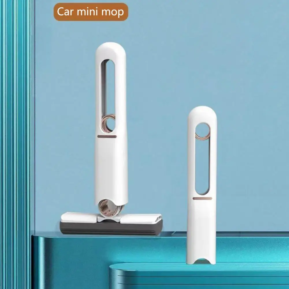 

Mini Car Mop Strong Water Absorption Soft Sponge Brush Head Long Handle All-purpose Remove Dust Hand-Free Squeeze Portable Mop H