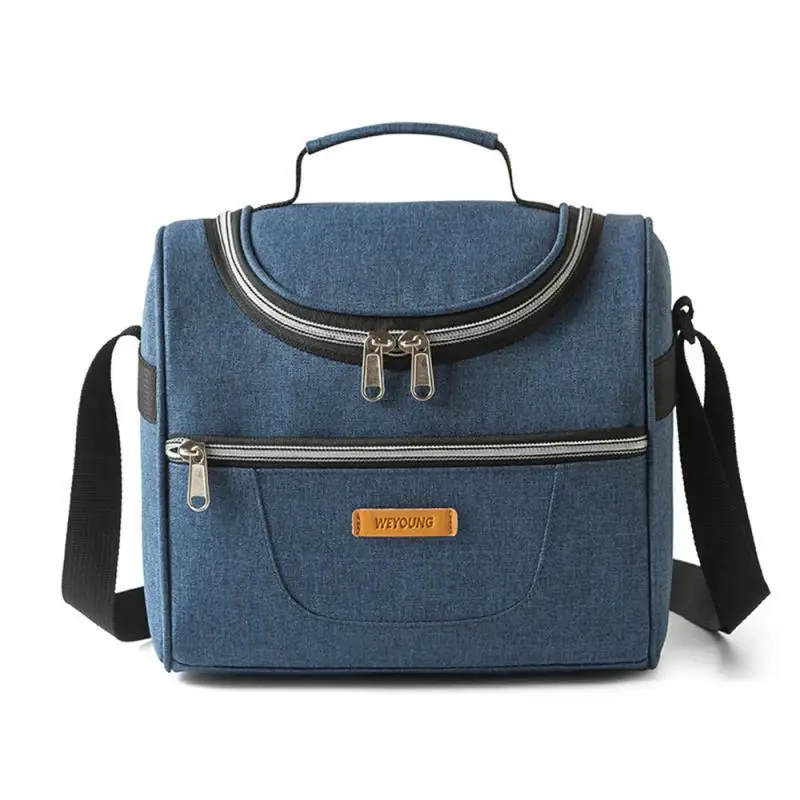 Portable Picnic Bag Grey Heat Preservation And Cold Preservation Thickening And Increasing Easy To Carry Sealing Leak-proof Blue 5