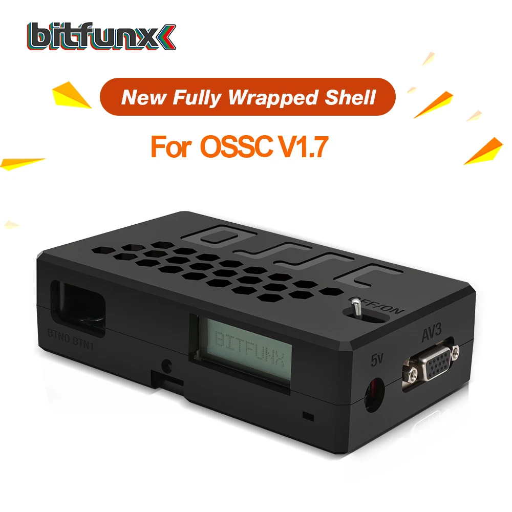 Custodia Sostitutiva In Abs Bitfunx Per Convertitore Di Scansione Open Source Ossc Retrogaming Di Colore Nero E Rosa