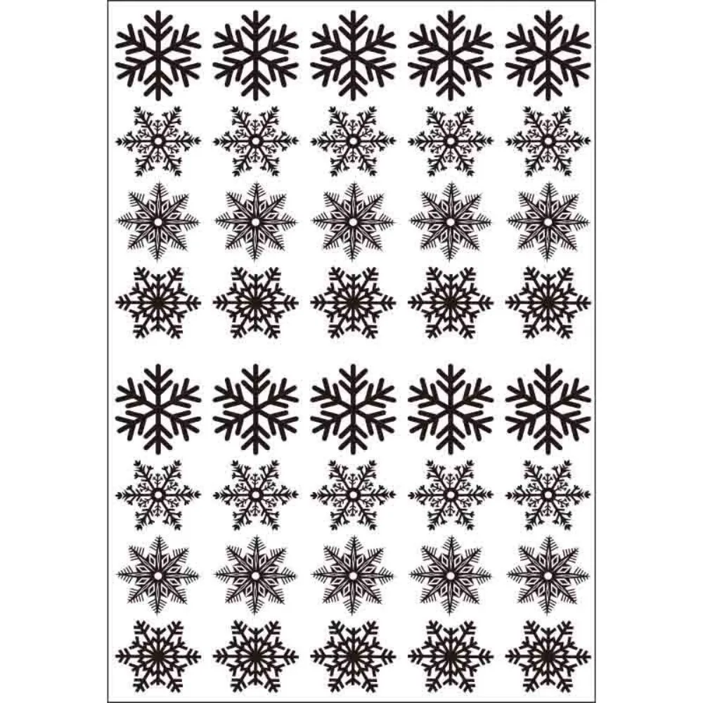 30Pcs PVC Christmas Snowflakes Sticker Electrostatic Glass Clings Glass Sticker White Snowflake Wallpaper Wall New Year