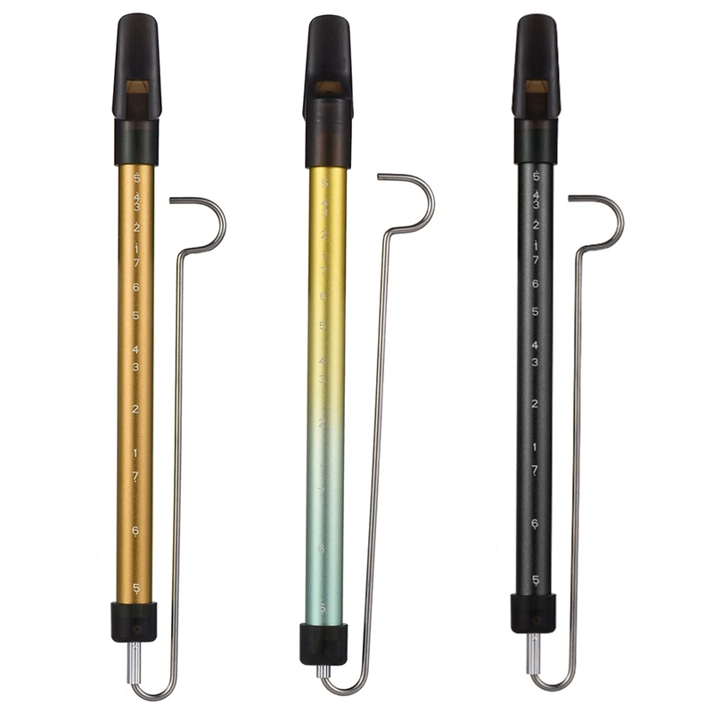 NALFI-Metal Slide Whistle Scale Sliding Flute With Steel Sliding Rod Musical Instrument Toy For Children Flute