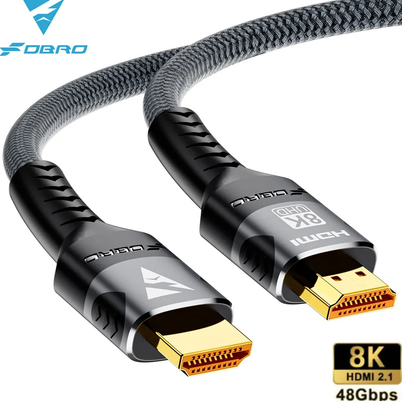 FDBRO 8K HDMI 2.1 Cable 4K@120Hz 8K@60Hz HDMI2.1 Cable 48Gbps Adapter For RTX 3080 eARC HDR10+ Video Cable PC Laptop TV box PS5