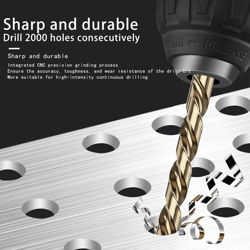 High speed steel grinding twist drill Stainless steel twist drill high hardness iron straight shank drilling
